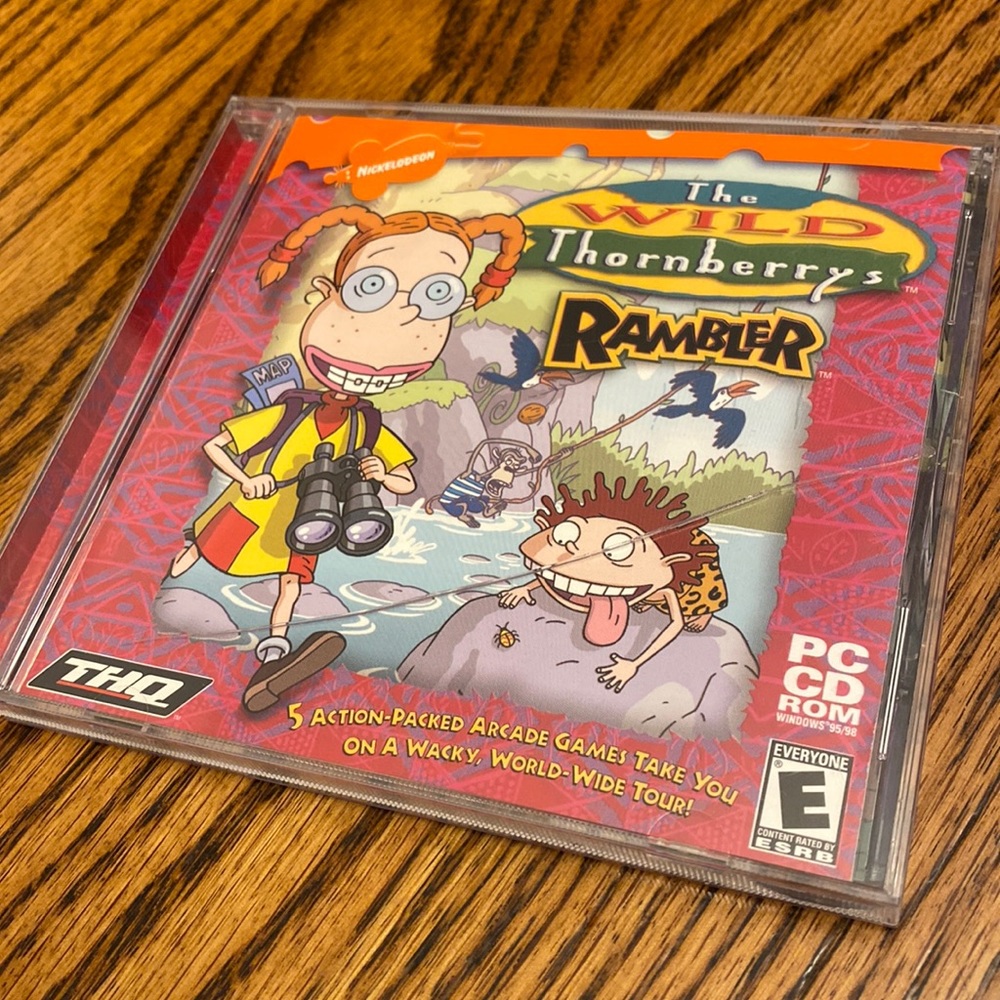 Vintage Y2K Nickelodeon THQ Wild Thornberry’s Rambler PC Game CD-ROM Gaming